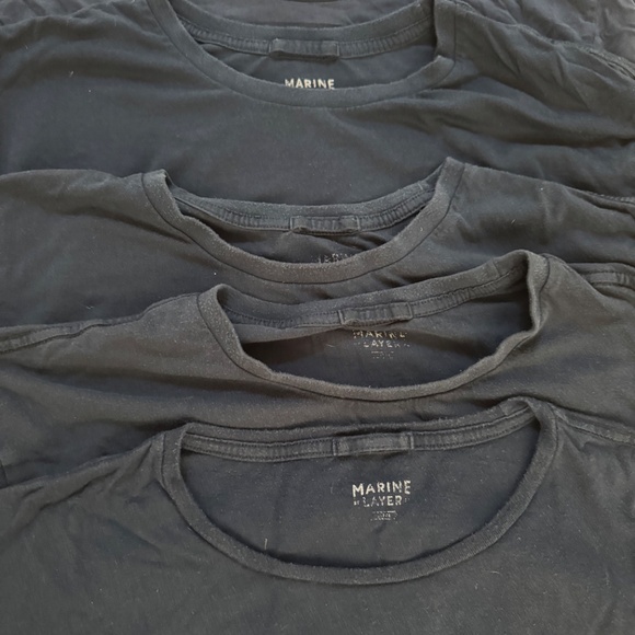 Marine Layer Signature Crew Tee - True Navy Blue - Size Large -For ALL 10 shirts - Picture 5 of 5